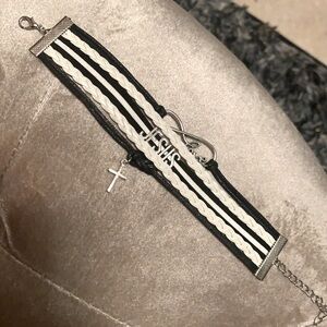 Love Jesus cross braided 5 strand adjust bracelet